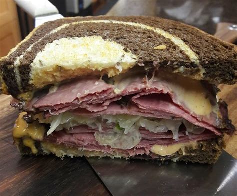 A Ruben, one of the world's great sandwiches, rye whorl, c… | Flickr