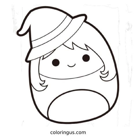 Halloween Squishmallow Coloring Page