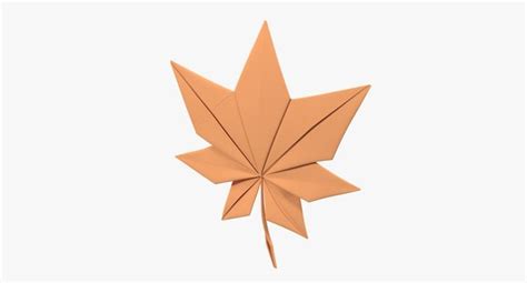 Autumn paper origami maple leaf model - TurboSquid 1329018