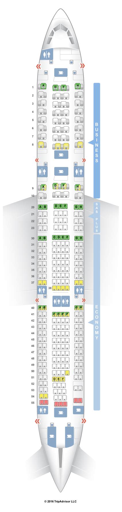 SeatGuru Seat Map SAS Airbus A340-300 (343)