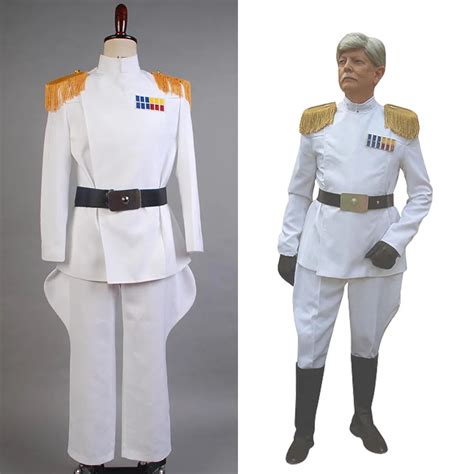 Star Wars Imperial Officer Grand Admiral Thrawn Cosplay White Costume ...