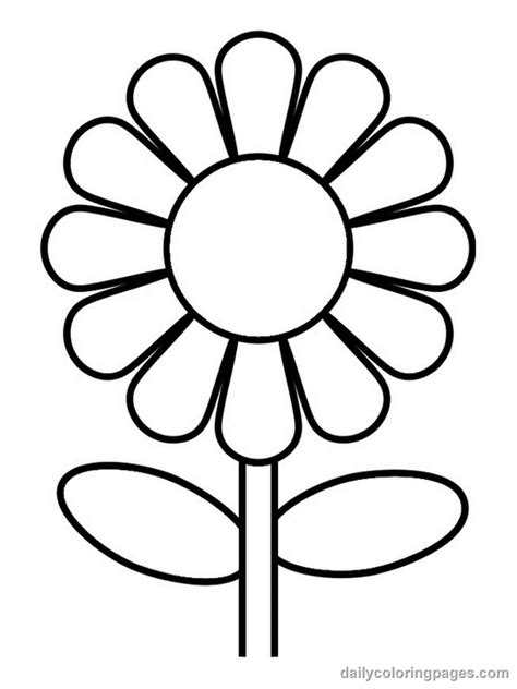 Flower Coloring Pages For Kids - Flower Coloring Page