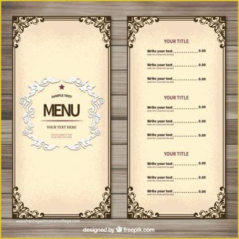 Make Your Own Menu Template Free Of Best 25 Menu Templates Ideas On Pinterest ...