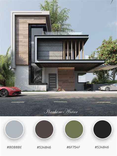 Exterior Color Palette for Modern Villa