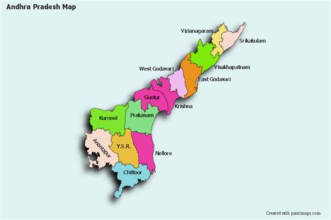 Create Custom Andhra Pradesh Map Chart with Online, Free Map Maker.