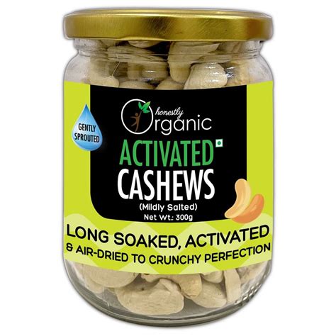 Honestly Organic Activated Cashews - Mildly Salted, Long Soaked & Air ...