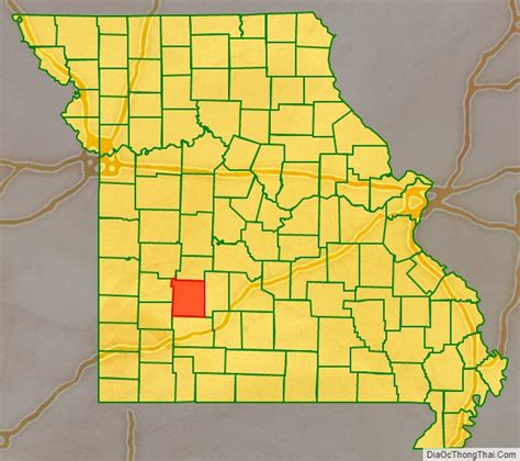 Map of Polk County, Missouri