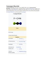 Cyanogen Fluoride: Synthesis, Properties, and Chemical Reactions | Course Hero