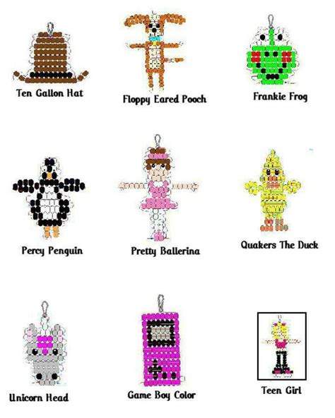 Pony Bead Animal Keychain Instructions