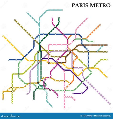 Map of the metro, Subway stock illustration. Illustration of transport - 151577173