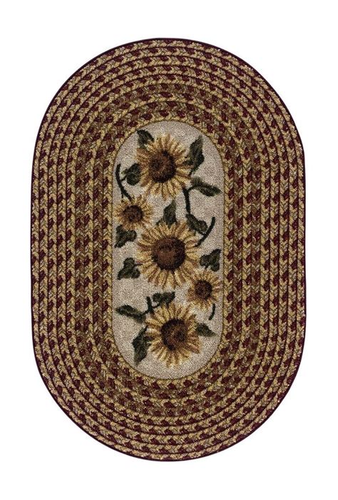 You should see this Sunflower Braid Kitchen Rug on Daily Sales! | Sunflower kitchen decor, Rugs ...