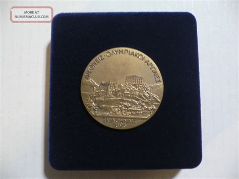 1896 Olympic Games Athens The First Olympics Commemorative Winner Bronze Medal