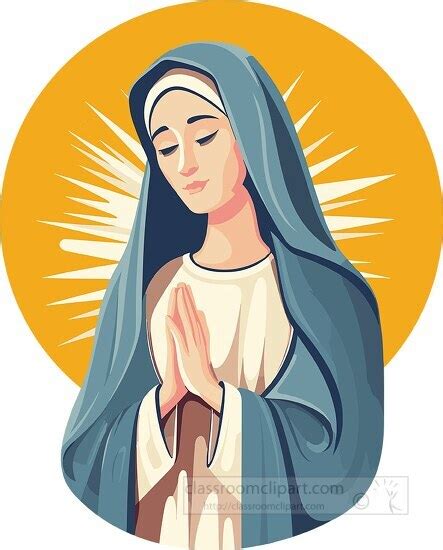 Christian Clipart-virgin mary a symbol of devotion and faith clip art