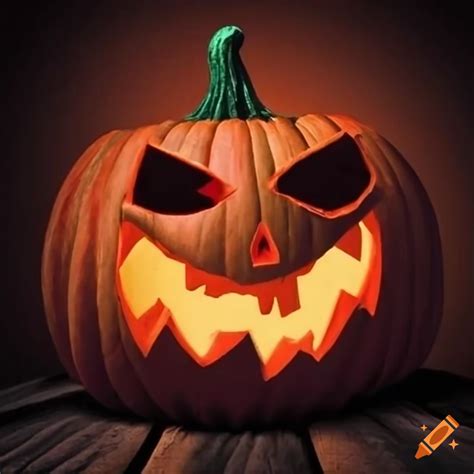 Creepy smiling halloween pumpkin