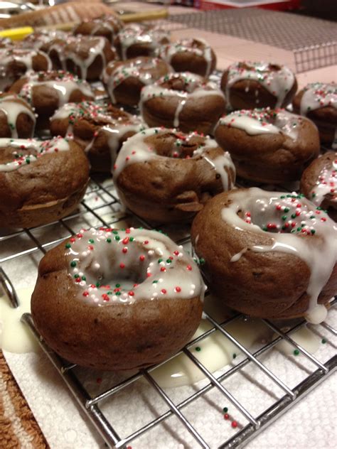 Babycakes donut maker - chocolate donuts with orange glaze and ...