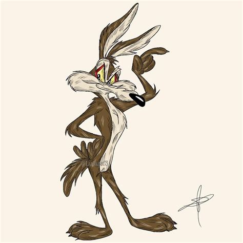 Wile E. Coyote | Cute cartoon drawings, Cartoon drawings, Wile e coyote