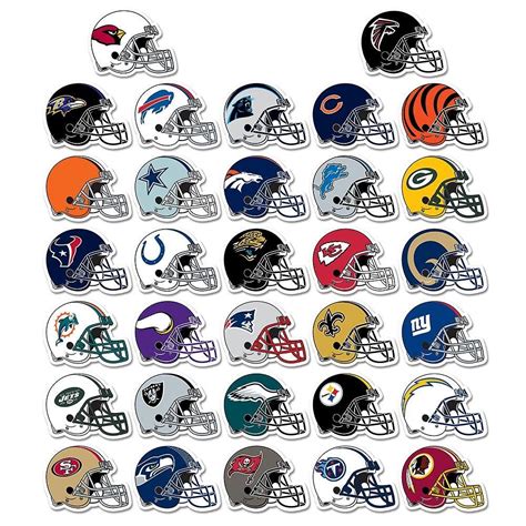 NFL Helmet Sticker Assortment | Helmet stickers, Football helmets, Nfl