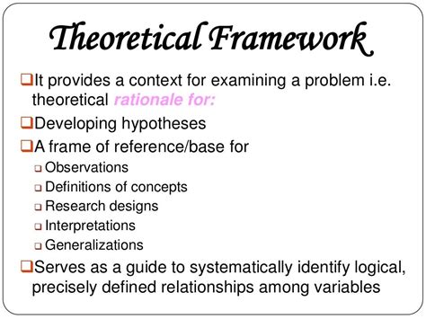 Theoretical Framework Definition Examples - IMAGESEE