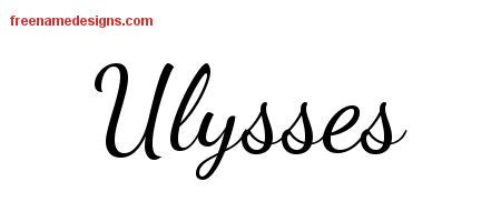 Lively Script Name Tattoo Designs Ulysses Free Download - Free Name Designs