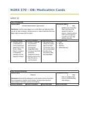 OB Medication Cards: Prostaglandin, Oxytocic Hormones | Course Hero