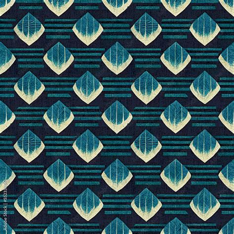 Pattern inspired by traditional Japanese patterns. Wagara. Geometrical ...