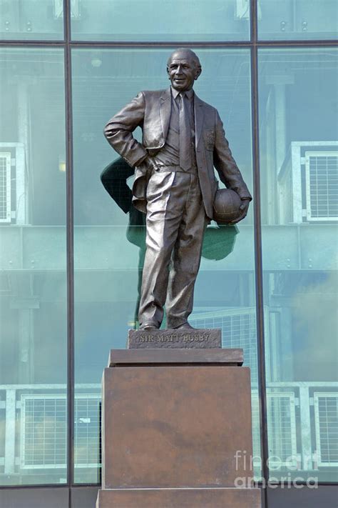 Sir Matt Busby Statue Old Trafford soccer stadium Photograph by John ...