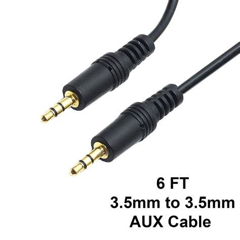 6 FT AUX Headphone 3.5mm Cable Male to Male Car Stereo Audio Cord - Walmart.com - Walmart.com