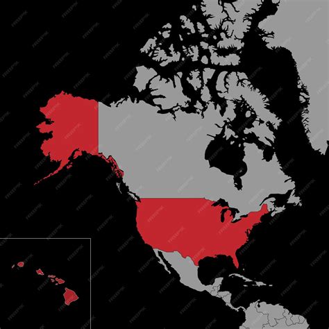 Premium Vector | Pin map with usa flag on world mapvector illustration