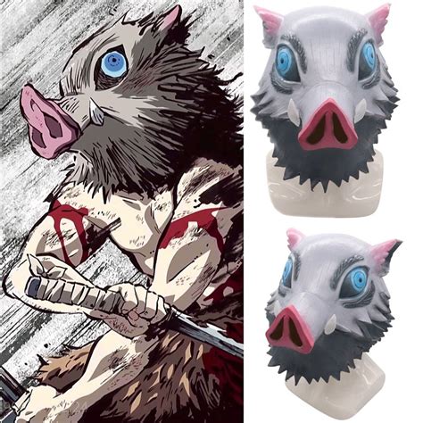 Demon Slayer Kimetsu no Yaiba Cosplay Hashibira Inosuke Mask Wild Boar ...