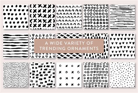 24 Hand Drawn Seamless Patterns | Photoshop Graphics ~ Creative Market