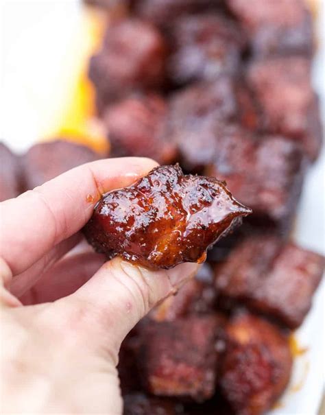 Smoked Pork Belly Burnt Ends (recipe and video) - Vindulge