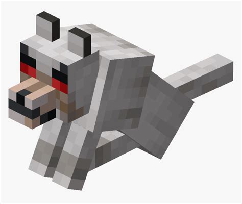 Minecraft Baby Angry Wolf, HD Png Download - kindpng