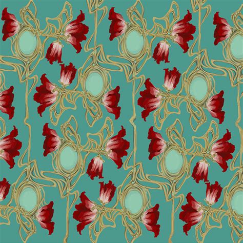 Art Nouveau Floral Pattern on RISD Portfolios