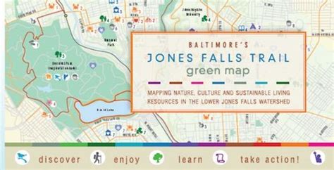 Jones Falls Trail Green Map | Baltimore Green Map | Map, Fall, Learning