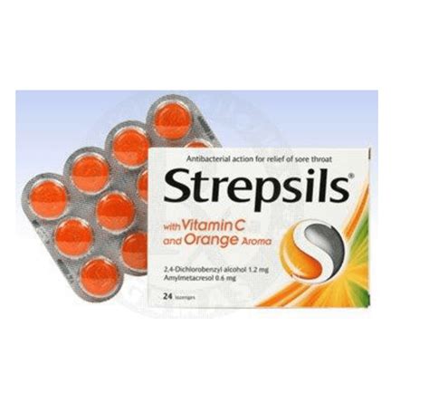 BUY Strepsils Loz. - 2,4-dichlorobenzyl alcohol +Amylmetacresol 1.2mg ...