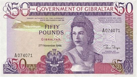 50 Gibraltar Pounds (Rock of Gibraltar) - Exchange yours for cash