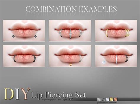 DIY Lip Piercing Set for The Sims 4