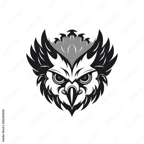 Harpy Eagle Head Logo Stock Illustration | Adobe Stock