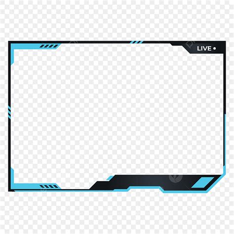 Stream Overlay Facecam PNG Image, Neon Blue Facecam Or Webcam Overlay Stream Border Design ...