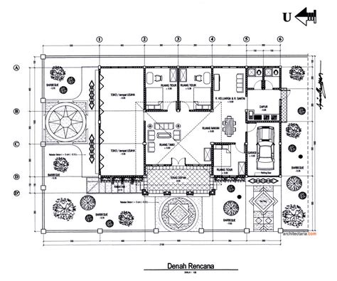 Gambar Desain Rumah Ruang Usaha Ruko Rukan 1 Lantai Pt Gambar di Rebanas - Rebanas