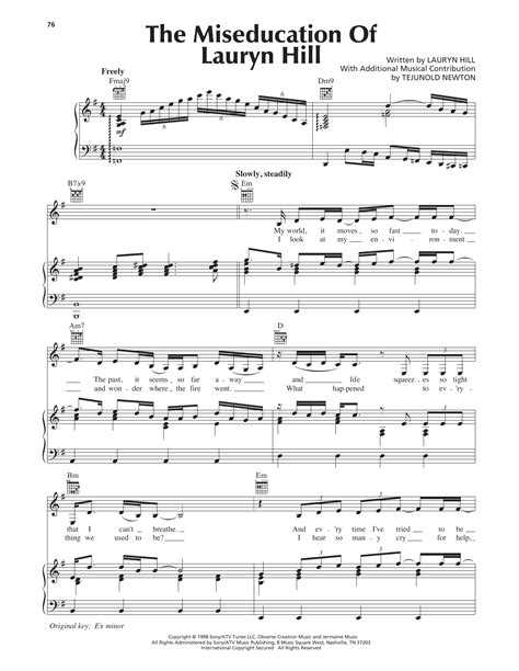 Lauryn Hill - The Miseducation Of Lauryn Hill sheet music