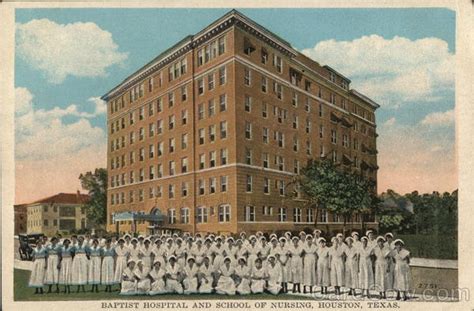 Baptist Hospital and School of Nursing Houston, TX Postcard