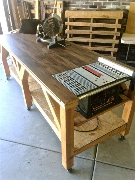 Industrial Workbench, Shelves & Lighting! | Industrial workbench, Shelf ...