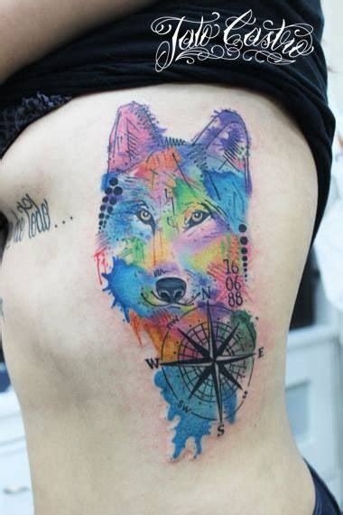 Watercolor Wolf Tattoo Ideas - Yo Tattoo