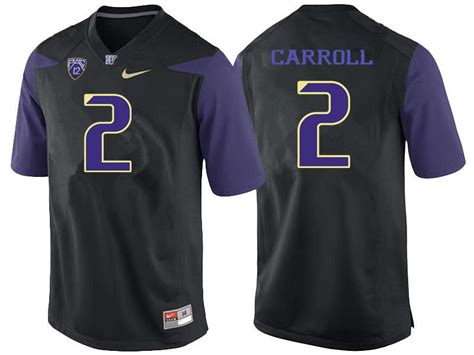 Men Washington Huskies #2 Chuck Carroll College Football Jerseys-Black ...