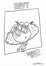 Envy Inside Out 2  Coloring Pages For Kids sketch template