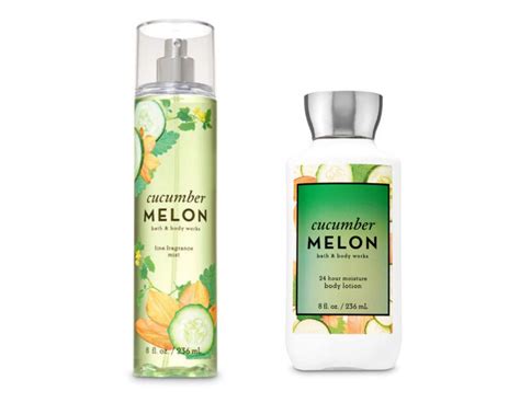 Bath & Body Works Cucumber Melon Mist & Lotion Gift Set - Refreshing ...