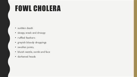 Signs and symptoms coccidiosis, fowl cholera and fowl typhoid pdf