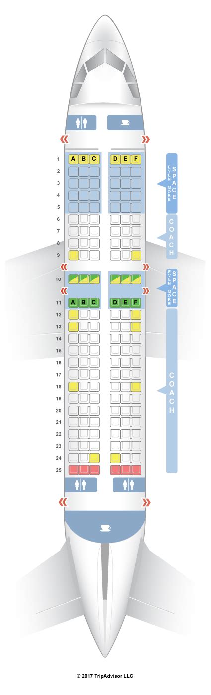 A320 Aircraft Seating Chart