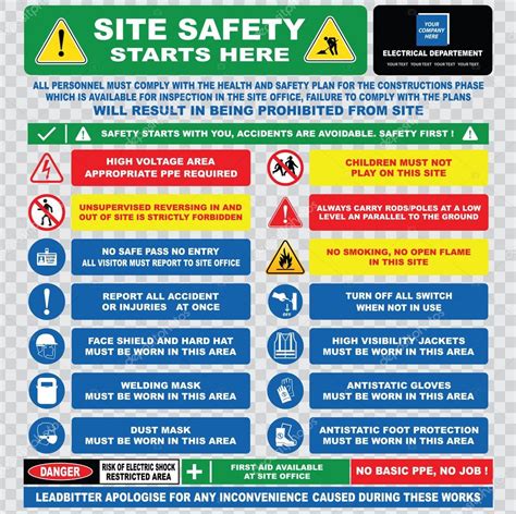 Industrial, construction site safety signs Stock Vector by ©coolvectormaker 73713621